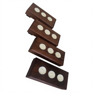 Wooden Rectangular Tea <b>Light</b> Holder with <b>Rope</b> Trim for Home Decoration - Product Image 6