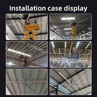 Ventilateur HVLS sans engrenages 24 pieds à entraînement direct, sans entretien, 380V pour grandes usines