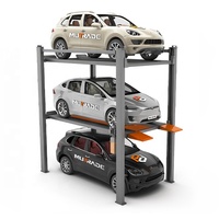 Système de stationnement vertical à 4 poteaux pour SUV, système de stockage de voitures empilables, élévateur de stationnement à trois niveaux