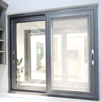 Ventanas y Puertas de Aluminio para Casas y Contenedores WANJIA, Bajo Costo desde China, Estilo de Marco de Vidrio Personalizado, Negro, Impermeable