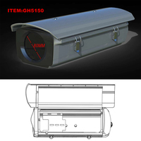 Boîtier de caméra de vidéosurveillance extérieure en aluminium résistant aux intempéries ip67 personnalisé couvercle de boîtier d'oiseau laser externe