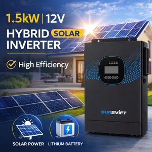 ลดราคาพิเศษ 12v 1.5Kw ระบบไฮบริดพลังงานแสงอาทิตย์แบบ Pure Sine Wave  พร้อมแบตเตอรี่ลิเธียมในตัว รองรับ 50 ก้อน สำหรับใช้ในบ้าน รุ่น SYP-1.5KW/12V H - Product Image 1
