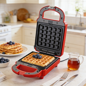 Machine à sandwichs, gaufres et beignets électrique automatique 3-en-1 avec <span class=keywords><strong>plaques</strong></span> interchangeables en plastique pour la maison - Product Image 6
