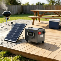 Station d'alimentation portable 4KWH, générateur solaire, adapté au camping, aux camping-cars et à la vie hors réseau, équipé de panneaux solaires pliables
