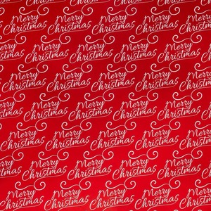 Custom Merry Christmas Red Metallized Gift <b>Wrapping</b> <b>Paper</b> Roll Double-Sided Coated Eco-Friendly Recyclable 35-100GSM Offset - Product Image 5