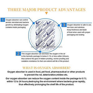 Absorbeur d'oxygène pour le stockage des aliments Apparence <span class=keywords><strong>de</strong></span> la poudre qui absorbe <span class=keywords><strong>O2</strong></span> et émet un volume égal <span class=keywords><strong>de</strong></span> CO2 en même temps - Product Image 3
