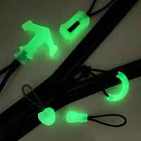 Échantillon gratuit Extracteur de fermeture éclair lumineux Extracteur de fermeture éclair en plastique pour veste de mode