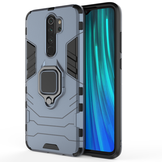 For Xiaomi Redmi Note8 Pro Phone case TPU PC Back Cover Metal Stand Armor Cases Mobile Phone Accessories
