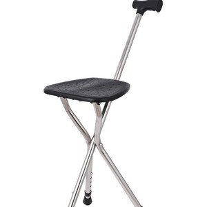 Canne de marche Rodafy avec siège intégré en acier inoxydable réglable pour usage extérieur - Product Image 1