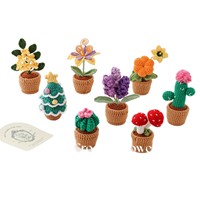 Décoration de table de Noël en crochet fait main : champignon, narcisse en pot – Cadeau de fêtes