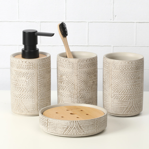 Ensemble de salle de <span class=keywords><strong>bain</strong></span> en résine écologique de style Art déco chinois moderne en gros pour la maison <span class=keywords><strong>et</strong></span> l'hôtel, idéal pour les cadeaux - Product Image 4