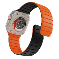 RYB Bracelet magnétique en silicone réversible de haute qualité 49 mm 42 mm 46 mm, conception personnalisée OEM, bracelet de montre intelligente sport bicolore