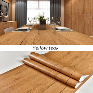 Autocollants en <span class=keywords><strong>vinyle</strong></span> PVC auto-adhésifs pour meubles de cuisine d'extérieur, effet bois noir épaissi, film décoratif protecteur - Product Image 2