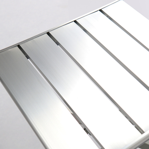 Table d'extérieur extensible en aluminium, table de plage pliante table à manger avec banc avec 4 chaises - Product Image 4