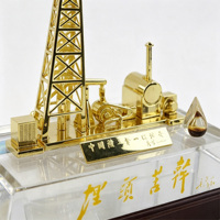Trofeo de Modelo de Edificio, Personalizado para Graduación, Decoración Metálica de Sobremesa, Grabado, Deportivo, Chapado en Oro, Arte Popular, Soporte para Medallas, Pulido