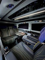 Kit intérieur VIP Mercedes V-Class Vito W447, plafond à fibres optiques Starlight, siège capitaine électrique à lit plat, éclairage d'ambiance OEM