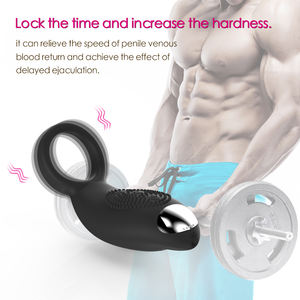 10 Vibrations modi Penis ringe Silikon in Lebensmittel qualität und ABS Wasch bar Unterstützende männliche Ejakulation für sexuellen Genuss - Product Image 4