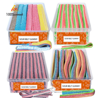 Bandes de ceinture colorées en vrac pour poudre aigre bonbons gommeux à la réglisse vente en gros