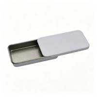 Boîte en fer blanc rectangulaire miniature personnalisée OEM avec couvercle coulissant pour Noël, bonbons, chocolats, biscuits, cadeaux, vente en gros, usine certifiée SedEx