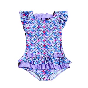 Qingli ODM personnalisé usine bébé <span class=keywords><strong>maillot</strong></span> <span class=keywords><strong>de</strong></span> <span class=keywords><strong>bain</strong></span> robe imprimé citron cerise volant manches <span class=keywords><strong>combinaison</strong></span> maillots <span class=keywords><strong>de</strong></span> <span class=keywords><strong>bain</strong></span> bébé filles Bikini été - Product Image 5