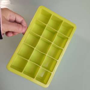 Khay Đá Mini. Khay Làm Đá Viên Silicon, 15 Khoang, Bộ 2, Màu Xanh - Product Image 5