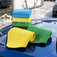 Serviette de nettoyage et de séchage automobile en microfibre corail 600 g/m² personnalisée, séchage rapide, douce et absorbante