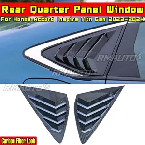 For Honda Accord 11th Gen 2023-2024 Body Kit Rear <b>Window</b> Side Vent Shutter Louver <b>Cover</b> Trim Carbon Fiber Look Car Accessories - Product Image 1