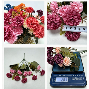 QIDA XH002 <span class=keywords><strong>Fleurs</strong></span> et plantes <span class=keywords><strong>artificielles</strong></span> en pot d'hortensias <span class=keywords><strong>pour</strong></span> la maison et la décoration de mariage de la Fête des Mères - Product Image 2