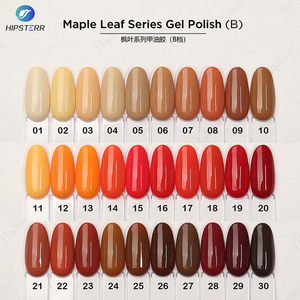 Private Label Natural & Hema Free Maple Leaf Color Gel Polish Medium Consisitency Nail Polish Gel <b>Kit</b> for Autumn Season - Product Image 2