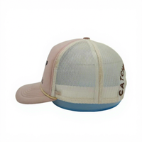 Gorra Trucker de Malla Espumada de 5 Paneles con Logotipo Bordado Personalizado de Fábrica, Impresión por Transferencia de Calor de Alta Calidad, con Cuerda Richardson