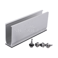 Support de montage solaire photovoltaïque court, accessoires d'installation, mini-rail universel pour toit en tôle, rail court