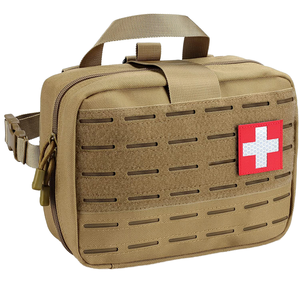 Pochette Médicale Tactique à Tirage Rapide, Sac d'Urgence EMT Étanche pour la Chasse et le Paintball avec Système MOLLE à Fermeture Éclair Détachable - Product Image 1