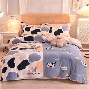 <span class=keywords><strong>Fluffy</strong></span> Duvet Set, mùa đông Velvety sữa Velvety bốn bộ san hô Velvety Velvety Khăn trải giường, <span class=keywords><strong>Fluffy</strong></span> Duvet cover bedding Set - Product Image 6