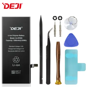 DEJI รีไซเคิลแบตเตอรี่ลิเธียม 1560Mah แบตเตอรี่โทรศัพท์สําหรับ <span class=keywords><strong>iPhone</strong></span> <span class=keywords><strong>5S</strong></span> แบตเตอรี่ IEC62133 - Product Image 1