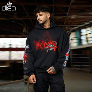 Chất Lượng Cao Thương Hiệu Quá Khổ 100% Cotton Terry In Ấn Mô Hình Thời Trang Phố Áo Hoodie Cho Nam Giới - Product Image 1