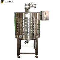 Cuve de refroidissement en acier inoxydable 304 pour sirop, 300L 500L, cuve de stockage et de mélange pour sirop alimentaire et sucre avec chemises de refroidissement