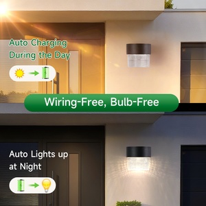 Quadrato a testa singola illuminazione esterna Ip65 portico applique Wall Light giardino <span class=keywords><strong>balcone</strong></span> terrazzo lampada <span class=keywords><strong>da</strong></span> parete solare <span class=keywords><strong>da</strong></span> parete/luci esterne - Product Image 6