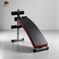 Banc de musculation réglable et inclinable pour abdominaux avec rouleaux en mousse et cadre en acier pour entraînement à domicile et renforcement du tronc