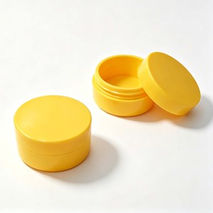Pot en plastique pour crème cosmétique avec couvercle à vis, récipient rond vide rechargeable pour crème pour le visage, échantillon de maquillage, emballage - Product Image 1