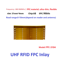 Mini étiquette intelligente RFID FPC ultra-mince de haute qualité 860-960mhz étiquette de puce anti-contrefaçon UHF avec matériau métallique Flexible