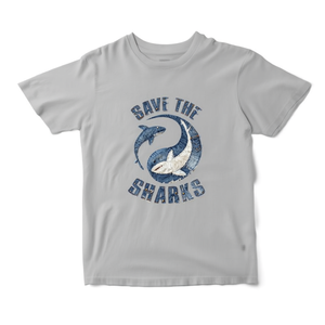 T-shirt unisex in cotone 100% da 210 g/m² con design Save The Sharks, abbigliamento casual - Product Image 2