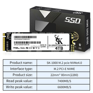 Nouveau SSD NVMe 4 To haute performance 6 Gbit/s PCIe, capacité de lecture/écriture de 7300+ Mo/s, stockage externe sans fil de grande capacité M.2 PCIe NVMe 4 - Product Image 5