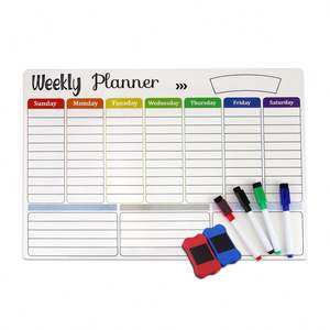 Planificador Semanal Magnético de Borrado en Seco con Diseño Personalizado, Calendarios Magnéticos con Marcadores y Borrador - Product Image 1
