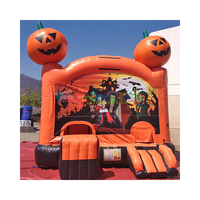 Maison de rebond gonflable géante en plein air commerciale citrouille halloween thème moonwalk sautant château gonflable pour enfants adultes fête