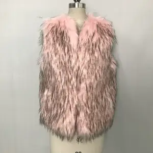 Wholesale New Design Short Faux Fox Fur Lady Vest With Top Grade Material For Sweet Women