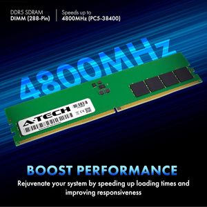 Mémoire pour ordinateur de bureau A-Tech, kit 32 Go DDR5 4800 MHz PC5-38400 Non-ECC DIMM 1,1 V - Product Image 2