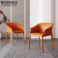 WISEMAX – chaise de salle à manger en cuir moderne, vente en gros, fauteuil élégant de Restaurant avec pieds en métal