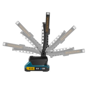Lampe de travail robuste pour la maison, le <span class=keywords><strong>camping</strong></span>, les chantiers de construction, compatible avec M-AKITA, <span class=keywords><strong>B</strong></span>-OSCH, M-ILWAUKEE, DE-WALT, sans <span class=keywords><strong>batterie</strong></span> - Product Image 5