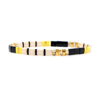 Bestone Boho Bracelets de surf élastique coloré d'été Miyuki Tila Bracelet perlé pour femmes bijoux Miyuki Bracelet Miyuki
