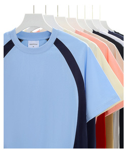 เสื้อยืดสตรีทคุณภาพสูงเสื้อยืดผ้าฝ้ายสองสีเสื้อยืดทรงหลวมย้อนยุค250 GSM ผ้าฝ้ายสำหรับฤดูร้อน - Product Image 2